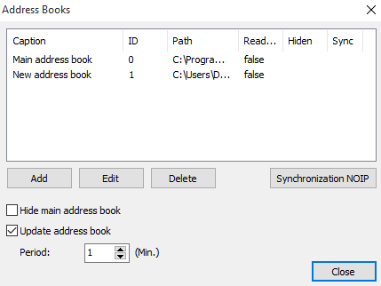 Address books
